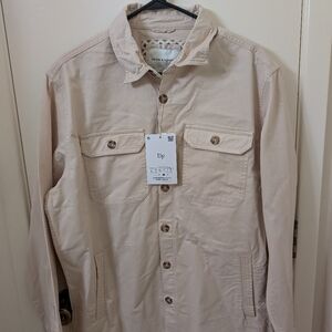 Denim & Flower Tan Lightweight Shirt Jacket